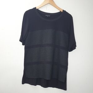 Dynamite Short Sleeve Black Top Size S